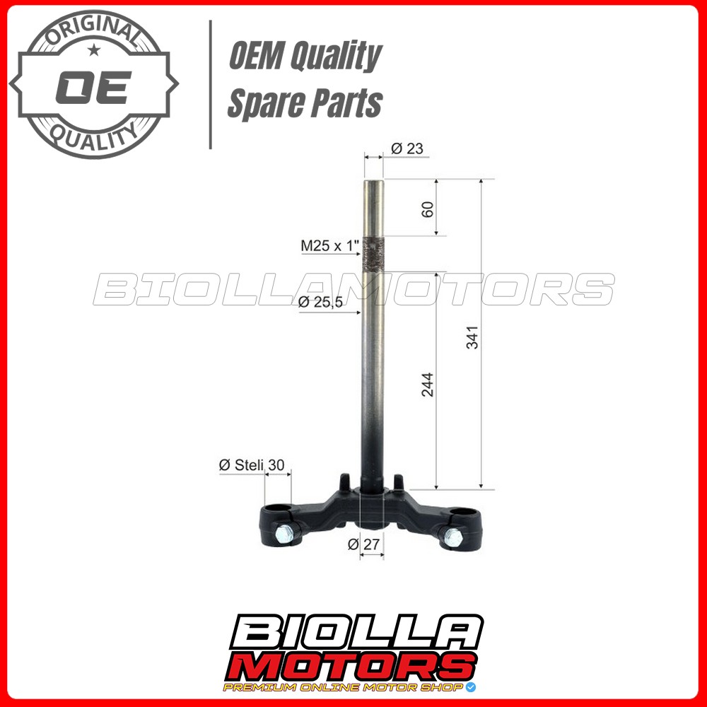Testa Forcella Booster Spirit Ø 30 Mm T4Tune - Ricambio Per Forcelle Auto