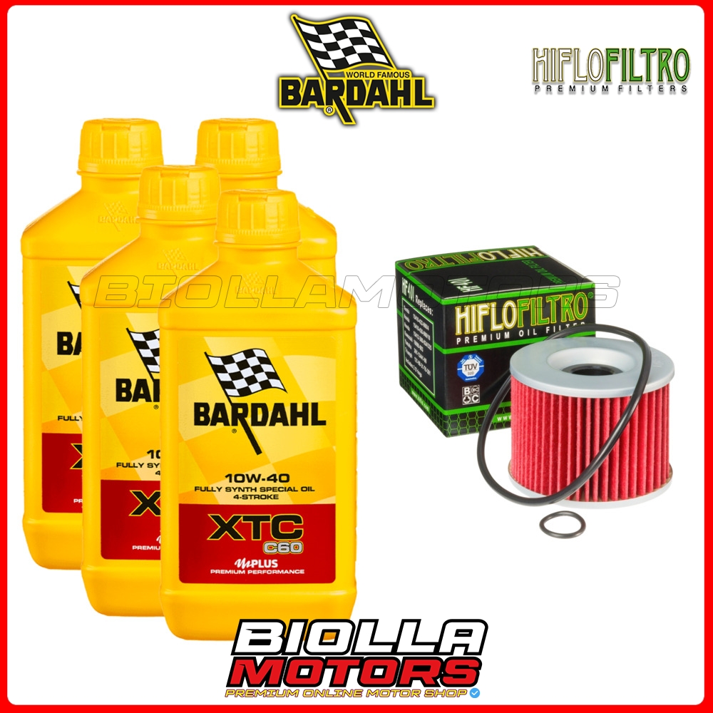 Kit Tagliando Bardahl XTC C60 10W40 - Olio, Filtro Olio, Filtro Aria E Candele Per Kawasaki ER-6N 2006 - Foto 9