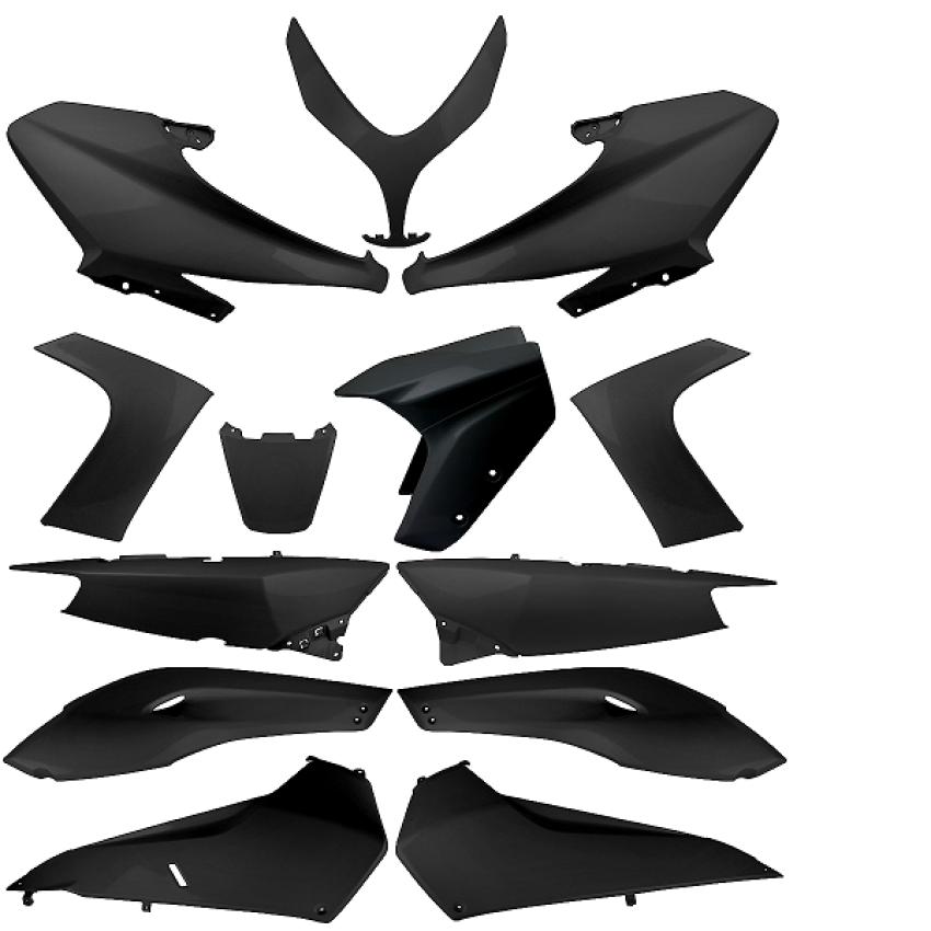 369000M 13pcs HULL KIT GLOSSY BLACK HULL YAMAHA XP TMAX (SJ061/SJ062